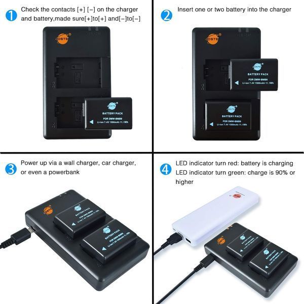 Акумулятор USB Dual Quick Charger для Lumix