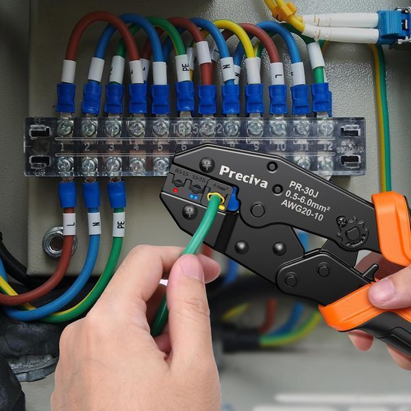 Набір інструментів для обтиску дротяних клем Preciva AWG20-10 з 370 ізольованими роз'ємами для дротів (USRC50371)