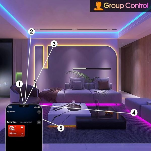 Світлодіодна стрічка RGBW WiFi, 10 м  фото