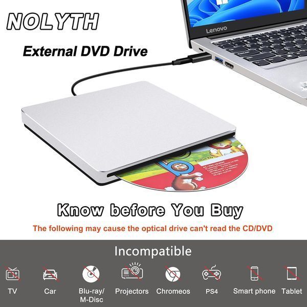Зовнішній CD-привід  NOLYTH USB C SuperDrive