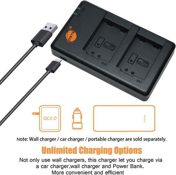 Акумулятор USB Dual Quick Charger для Lumix