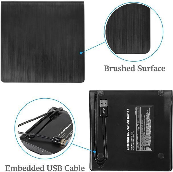 Портативный тонкий USB 3.0 CD-DVD +/-RW привод
