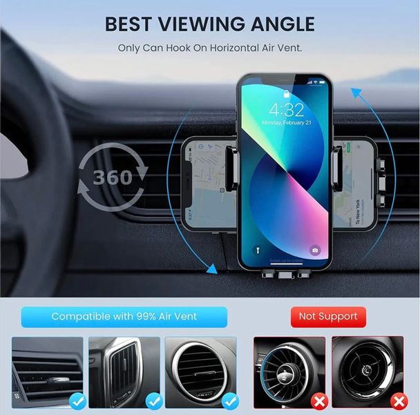 Автомобильный держатель для мобильного телефона 360° Car Phone Mount C-01