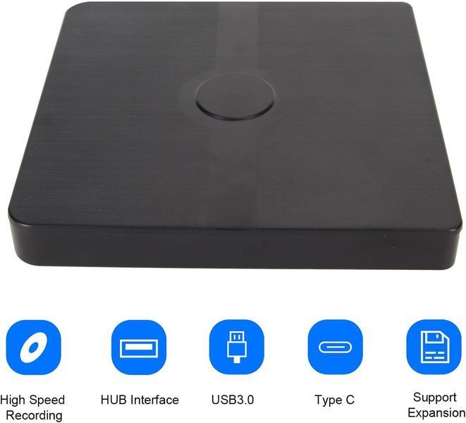 Зовнішній оптичний привід CD/DVD (USB 3.0/Type-C)