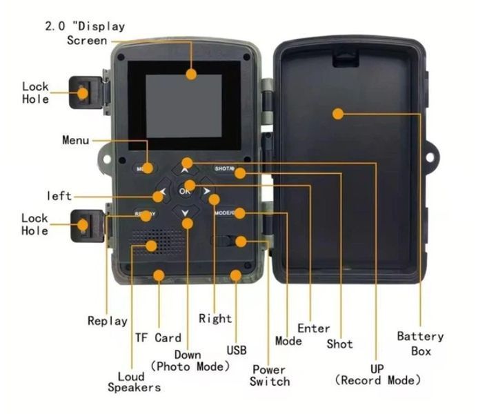 Фотоловушка Suntek 36MP 23м с экраном и записью звука