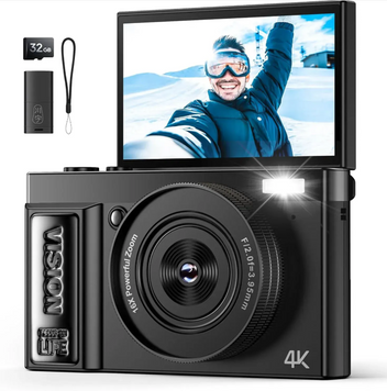 Цифровая камера 4K с поворотным экраном на 180&deg; GUEVWES фото