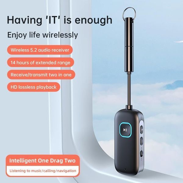 Бездротовий аудіоадаптер Bluetooth  з режимами передавача та приймача для авто