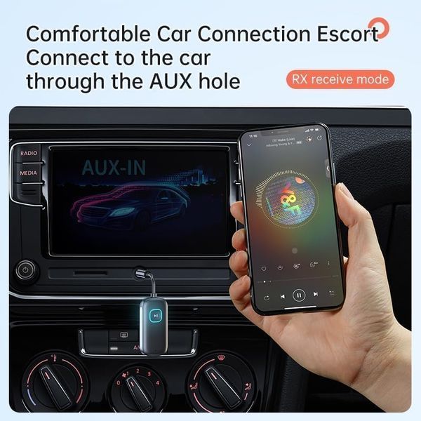 Бездротовий аудіоадаптер Bluetooth  з режимами передавача та приймача для авто