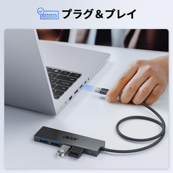 USB-хаб Acer USB 3.0 Expansion 4 порти USB 60 см