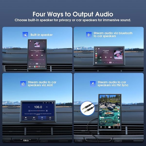 Бездротовий 7-дюймовий екран Avylet для Apple CarPlay та Android Auto