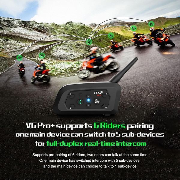 Система інтеркому для мотоциклетного шолома EJEAS V6 Pro+