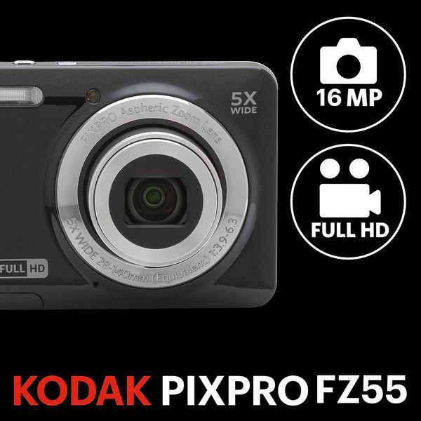 Цифровая камера Kodak с широкоугольным объективом 28 мм и 5-кратным оптическим зумом фото