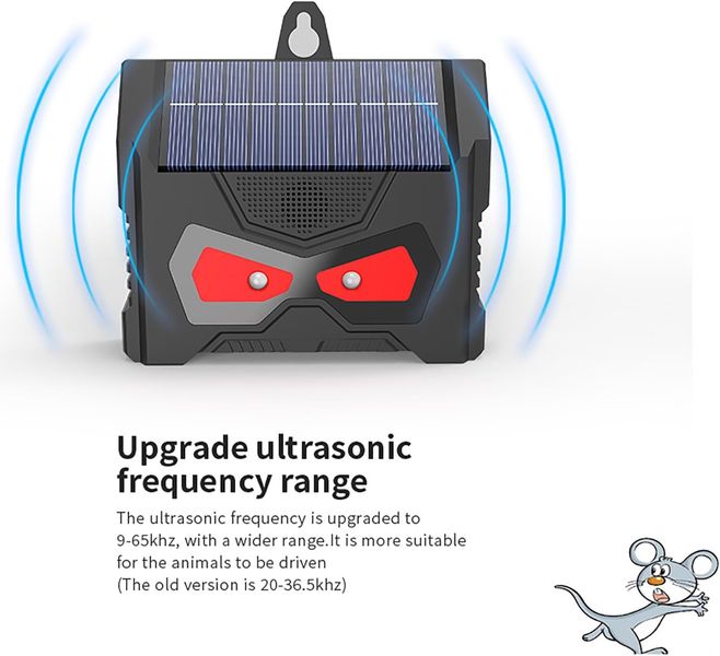 Ультразвукові відлякувачі від диких тварин на сонячній батареї ‎2 шт комплект