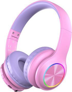 Беспроводные детские наушники Bluetooth с LED-подсветкой фото