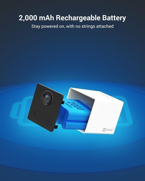 Бездротова внутрішня камера відеоспостереження EZVIZ CB2 1080P WiFi з акумулятором 2000 мАг фото