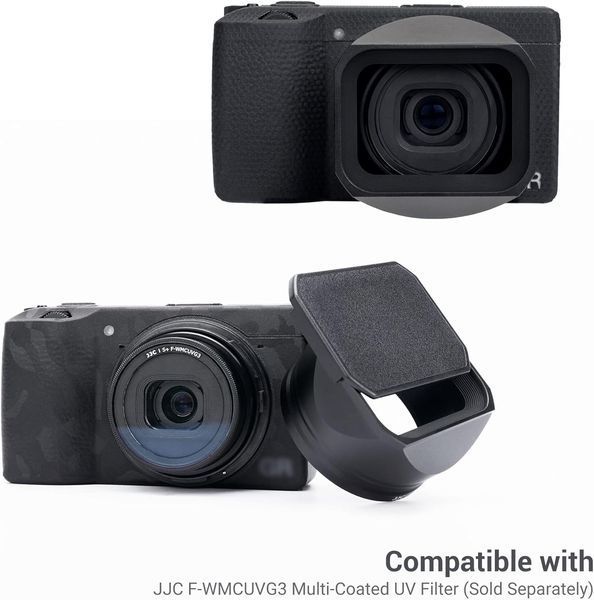 Металлическая бленда объектива JJC с крышкой для цифровой камеры Ricoh GR III фото