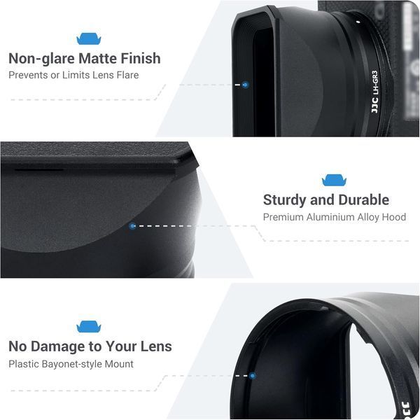 Металлическая бленда объектива JJC с крышкой для цифровой камеры Ricoh GR III фото