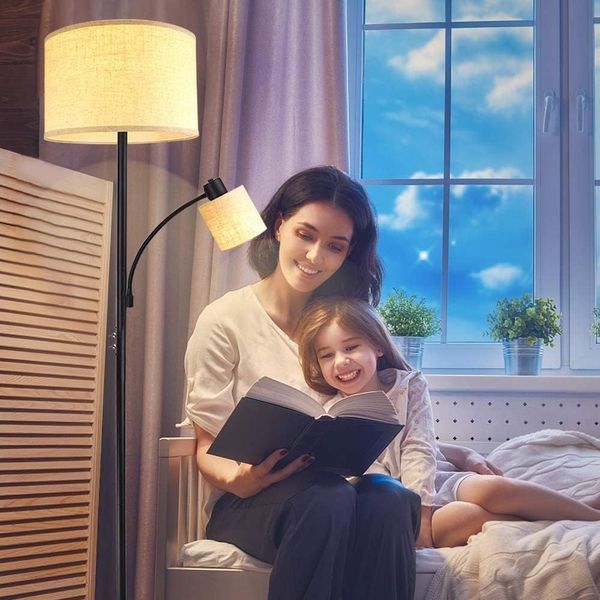 Торшер Depuley E27 с абажуром и лампой для чтения фото