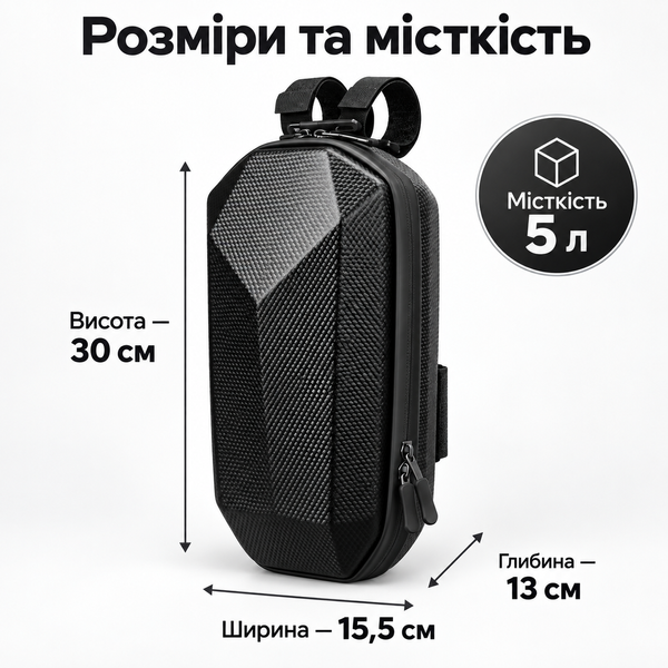 Универсальная сумка с жестким корпусом для электросамоката