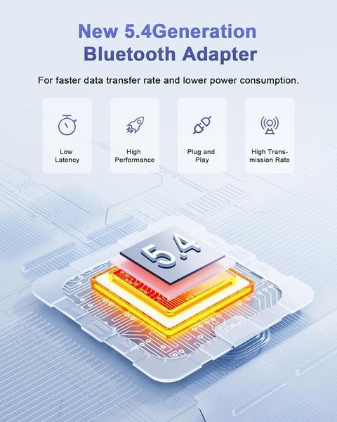 Адаптер Bluetooth 5.4 для ПК USB для Windows 11/10/8.1/7