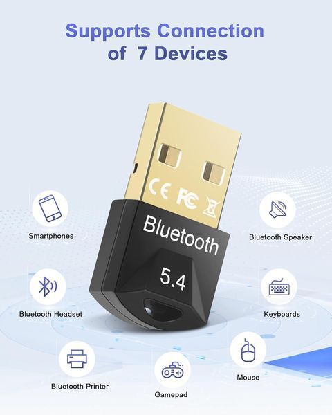 Адаптер Bluetooth 5.4 для ПК USB для Windows 11/10/8.1/7