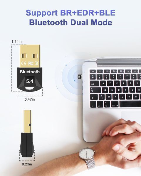 Адаптер Bluetooth 5.4 для ПК USB для Windows 11/10/8.1/7