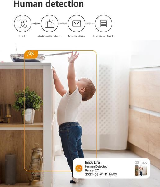 Камера безпеки Imou 2K WiFi для приміщень з розумним відстеженням фото
