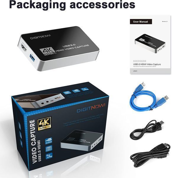 Видеозахватывающая карта 4K HD USB 3.0 с выходом HDMI DIGITNOW фото