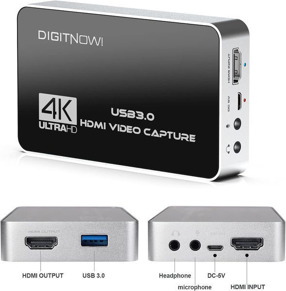 Видеозахватывающая карта 4K HD USB 3.0 с выходом HDMI DIGITNOW фото