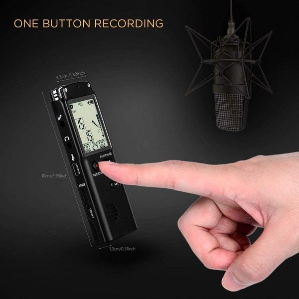 Багатофункціональний диктофон 64GB з РК-дисплеєм та MP3-плеєром фото