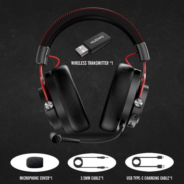 Беспроводная игровая гарнитура NUBWO G03 2.4G для PS4 PS5 ПК фото