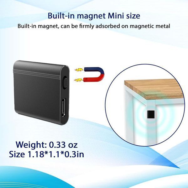 Магнитный мини-диктофон 64G с голосовой активацией фото