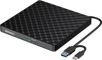 Зовнішній CD/DVD привід/записувач USB 3.0 з портативним CD/DVD-приводом Type-C та DVD/CD-зчитувачем фото