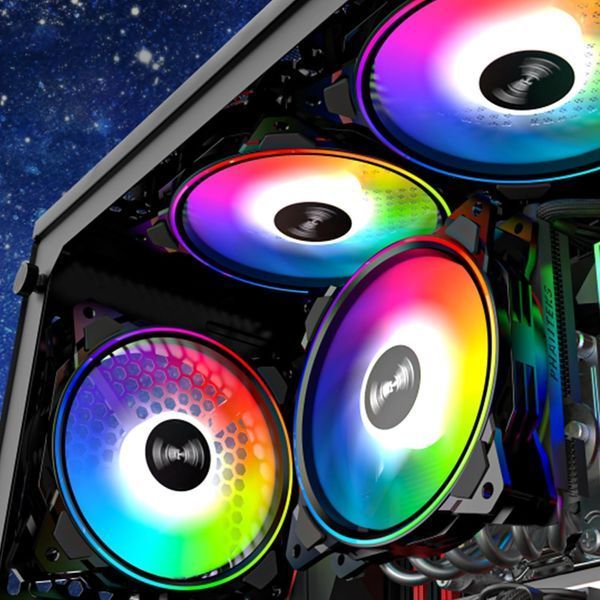 Комплект охолодження 120 мм з пультом upHere 3 RGB Fans Set  фото