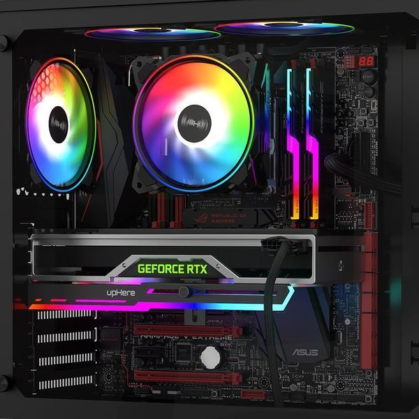 Комплект охолодження 120 мм з пультом upHere 3 RGB Fans Set  фото