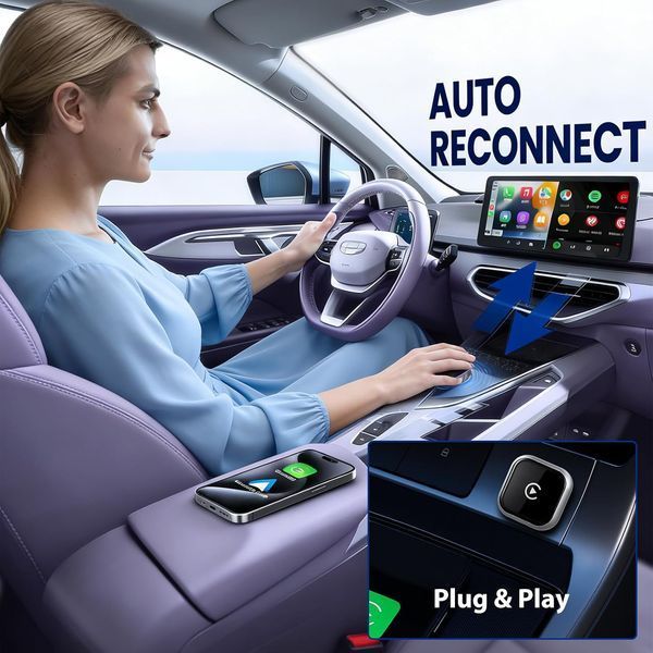 Беспроводной адаптер для авто CarPlay и Android Auto 2-в-1