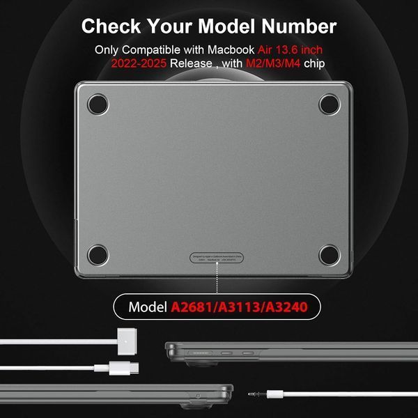 Чохол для MacBook Air 13,6 дюймів M4 M3 M2 2025 2024 2022 фото