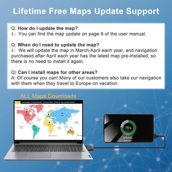 GPS-навигация для автомобиля с картами для грузовиков / 9-дюймовый сенсорный экран 8 ГБ