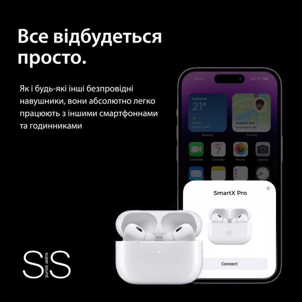 Навушники бездротові SmartX Pro 2 Luxury Bluetooth люкс якість AAA фото