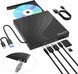 Зовнішній DVD-привід AGPTEK Slim USB 3.0 CD-DVD записувач з Ethernet-адаптером фото 1