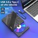 Зовнішній DVD-привід AGPTEK Slim USB 3.0 CD-DVD записувач з Ethernet-адаптером фото 5