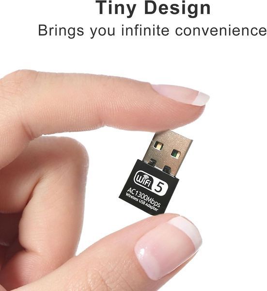 Адаптер USB WLAN AC1300 (до 867 Мбит/с 5 ГГц, 400 Мбит/с 2,4 ГГц) фото