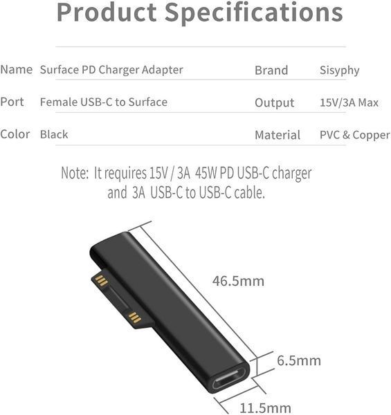 Зарядный адаптер Surface PD USB-C фото