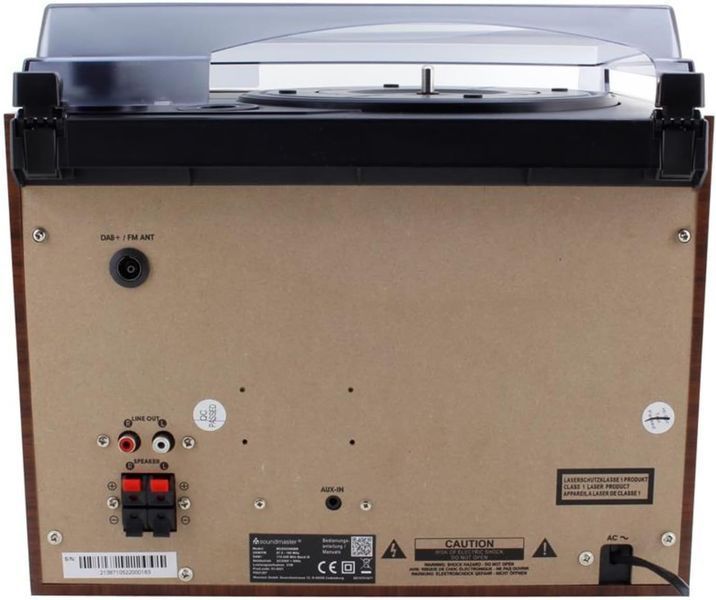 Програвач вінілу Soundmaster MCD5550DBR з радіо DAB+/FM, CD/MP3 фото